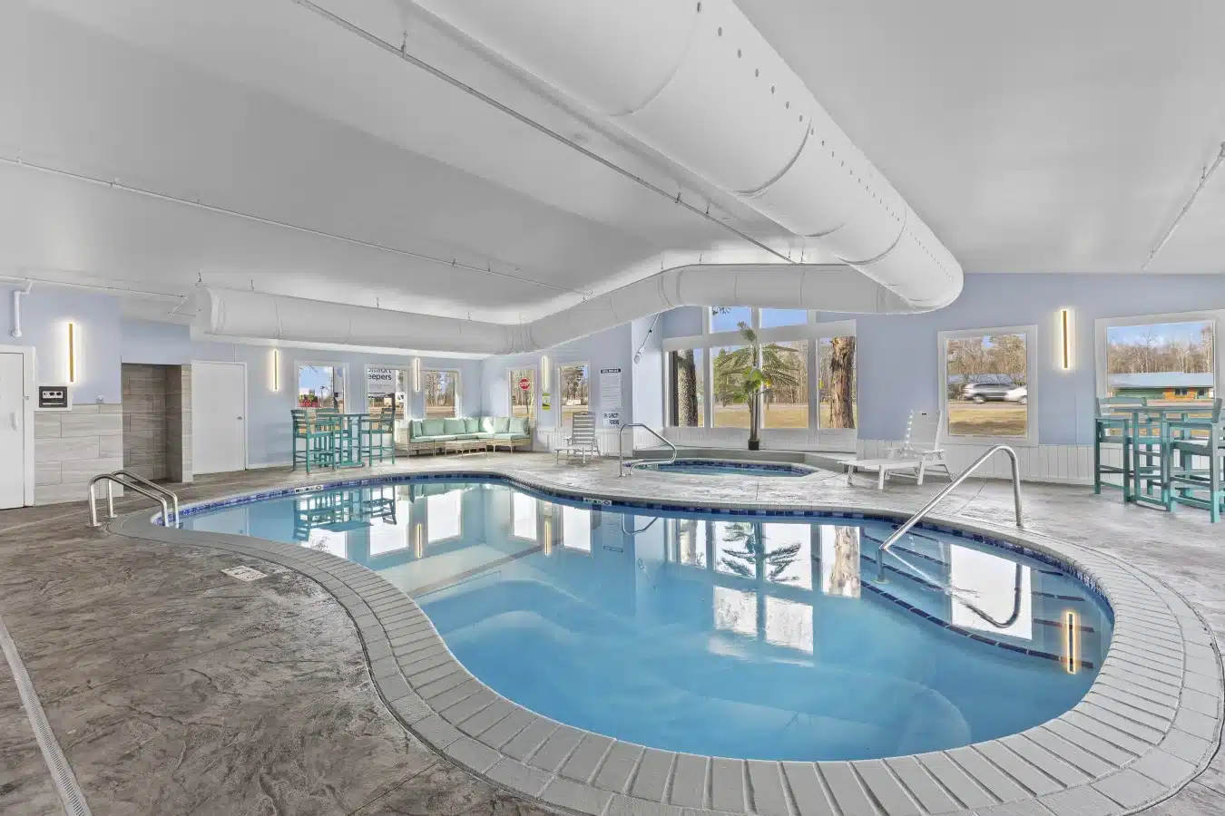 Inside Our Indoor Pool, Hot Tub and Sauna, Open Year Round in Nisswa