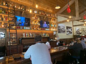 the bar
